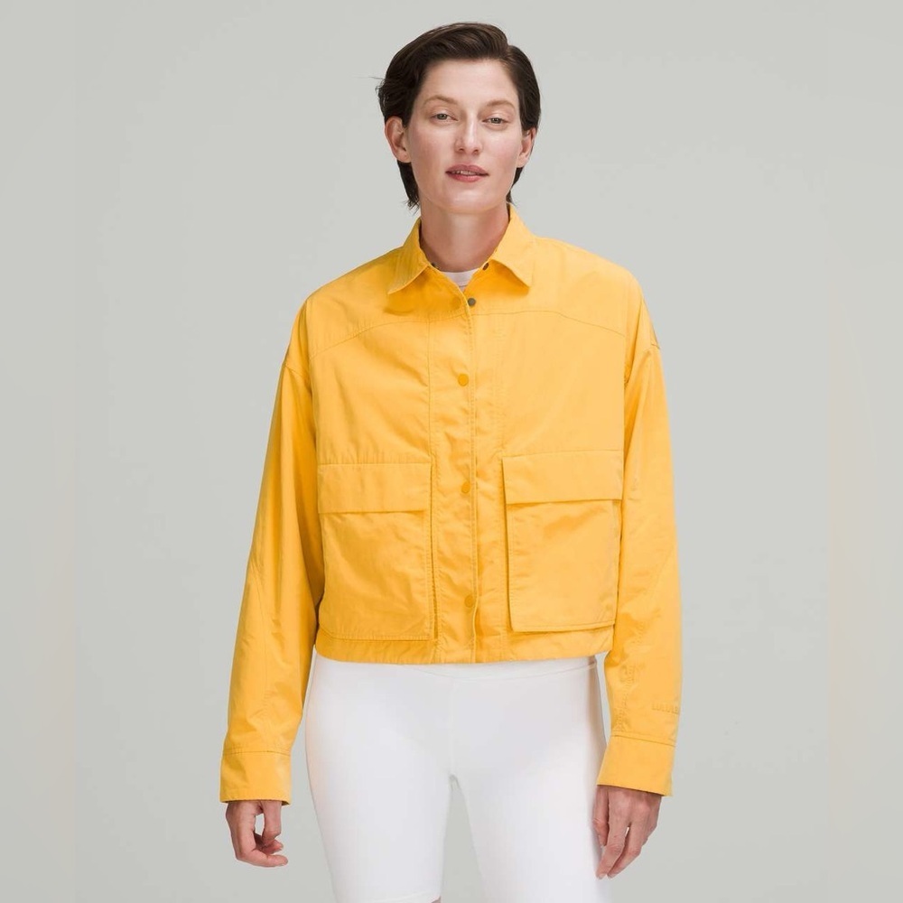 Lululemon Simply Effortless Jacket Wheat Yellow Size 8